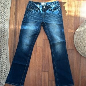 BKE Stella slim fit low rise bootcut jeans